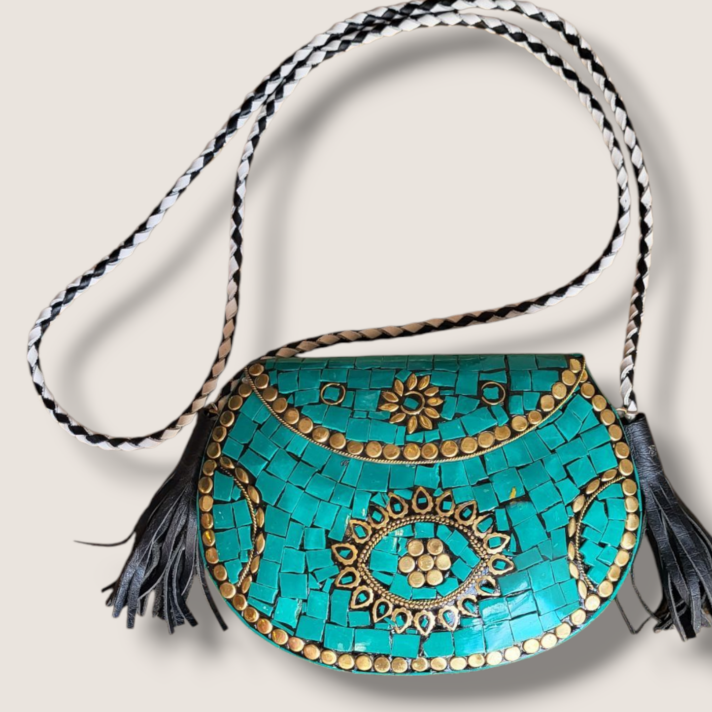 Mozaïek tas "Turquoise"