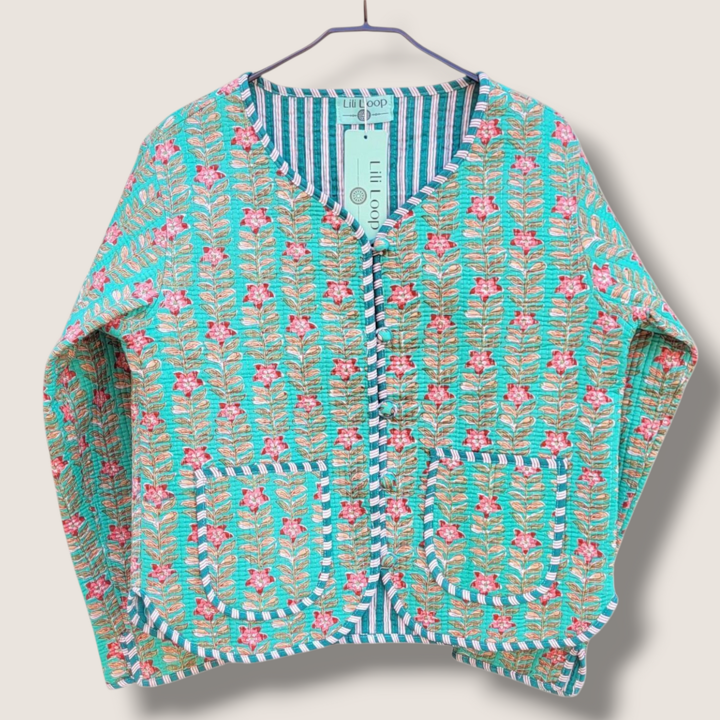 Gewatteerd katoenen jasje "Groen"