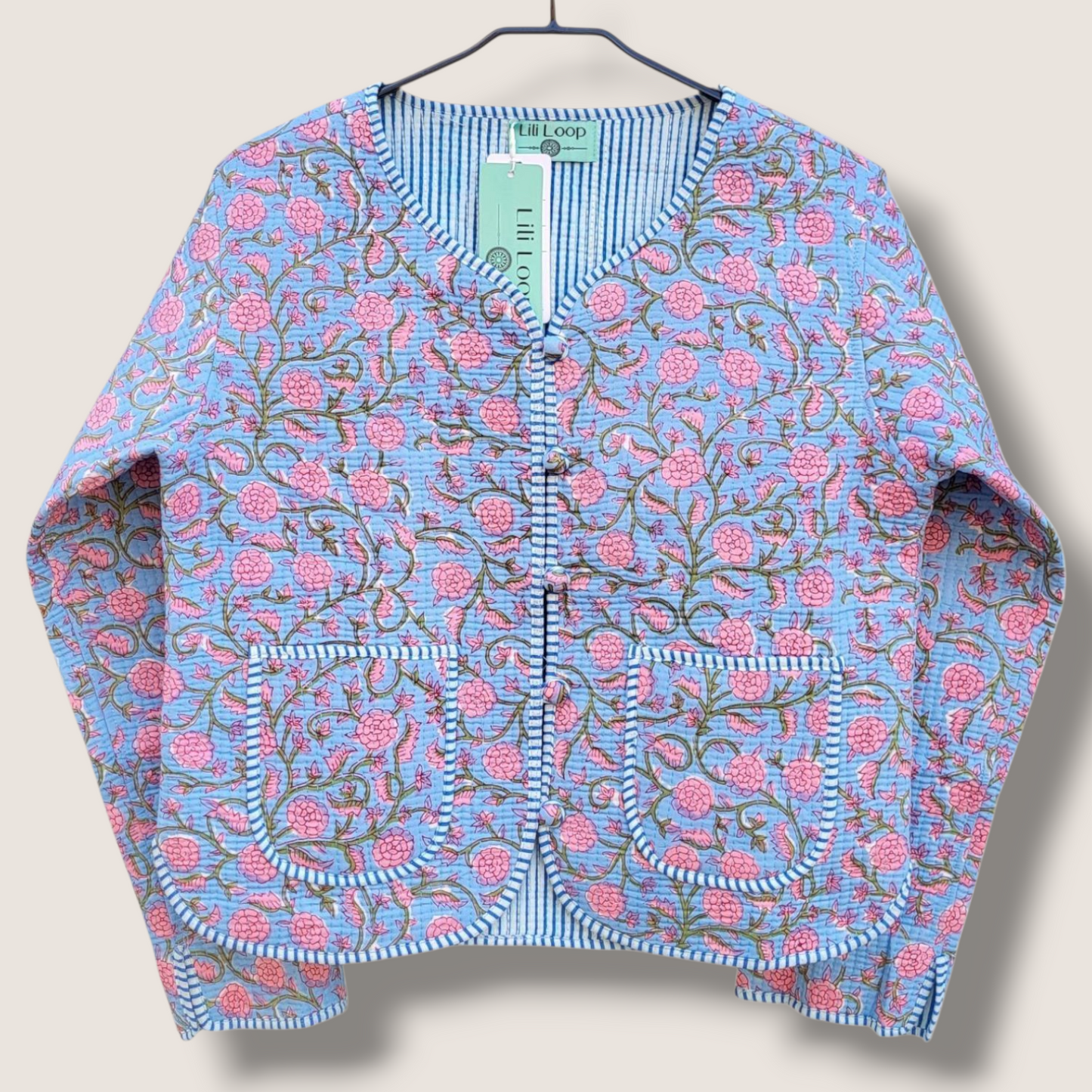 Gewatteerd katoenen jasje "Blauw"