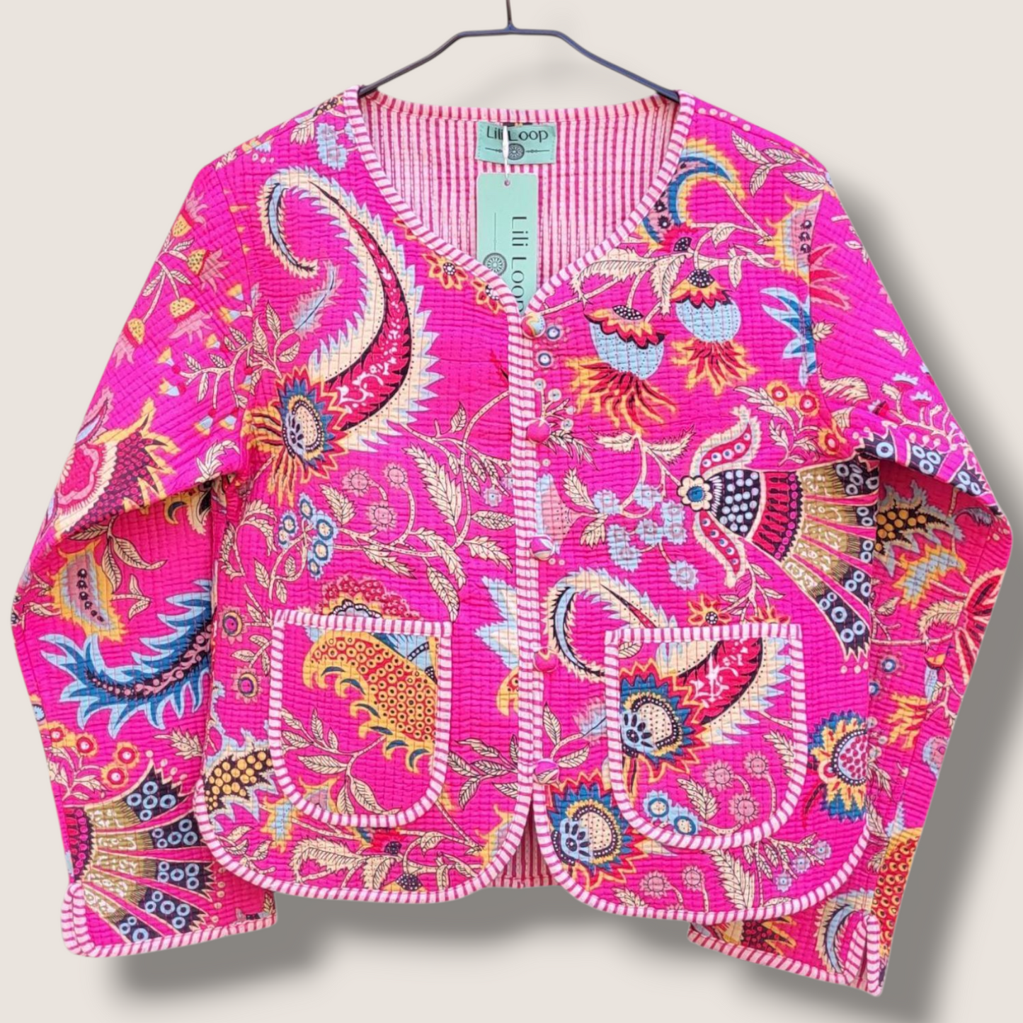 Gewatteerd katoenen jasje "Roze"