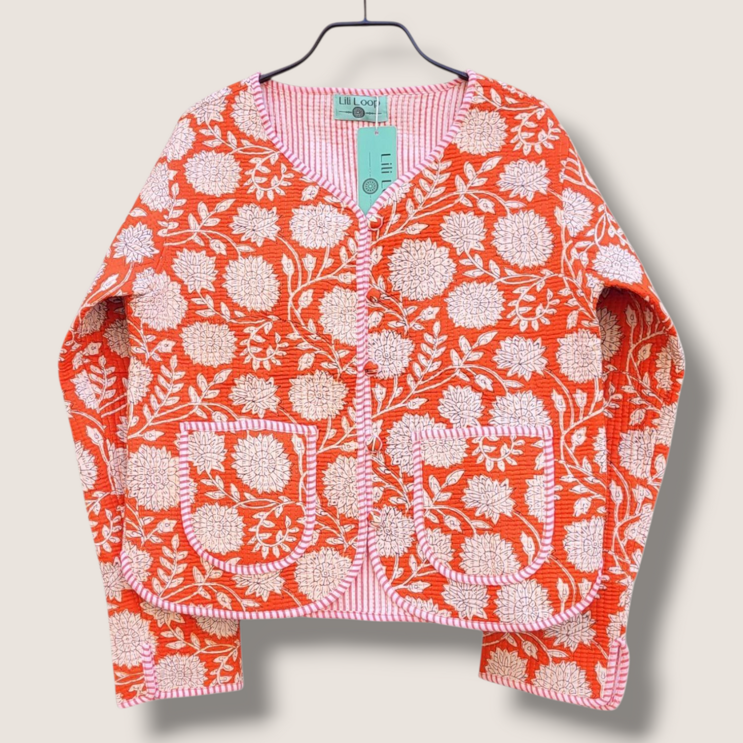 Gewatteerd katoenen jasje "Oranje"