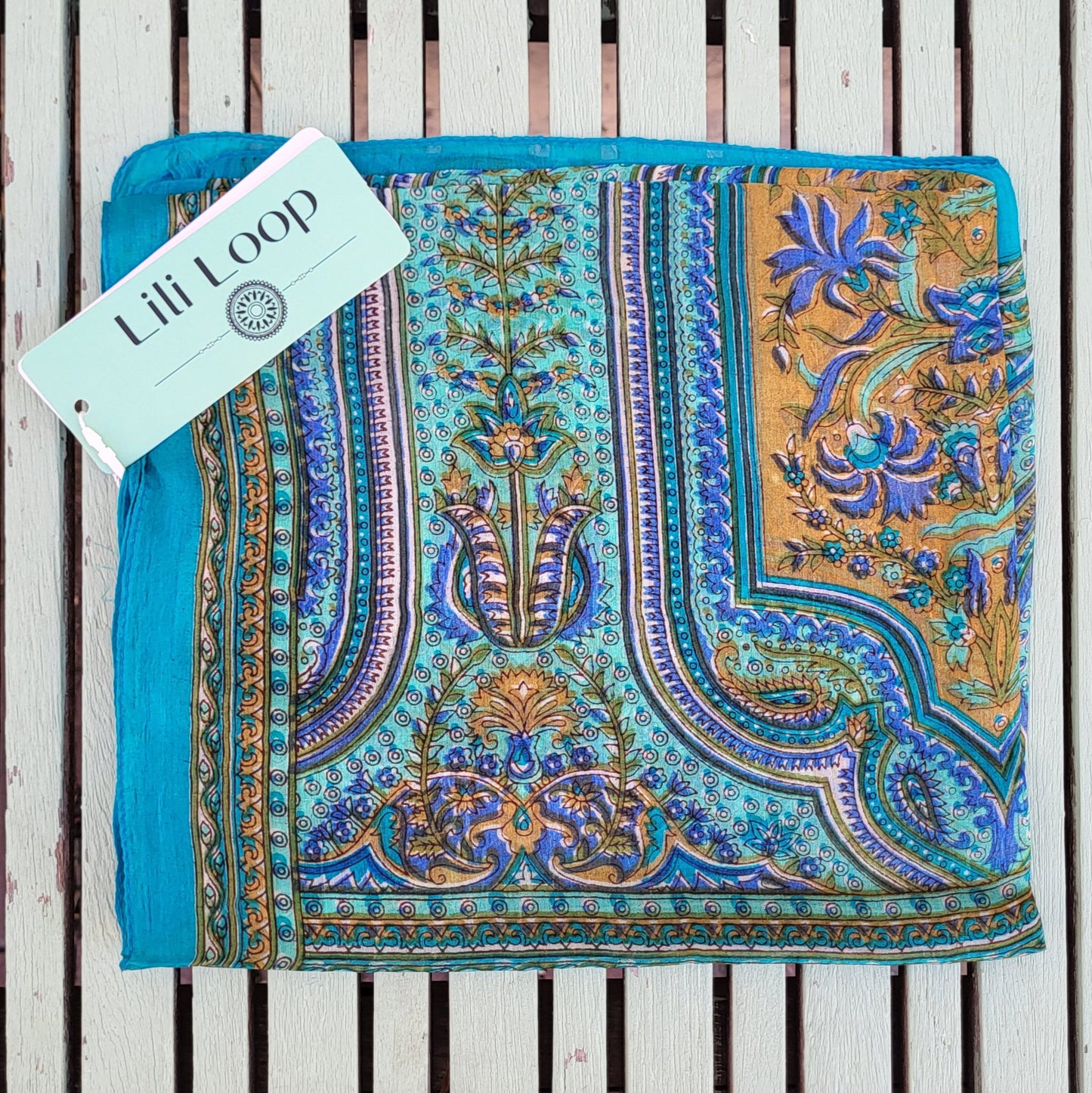 Zijden sjaal "Blauw"