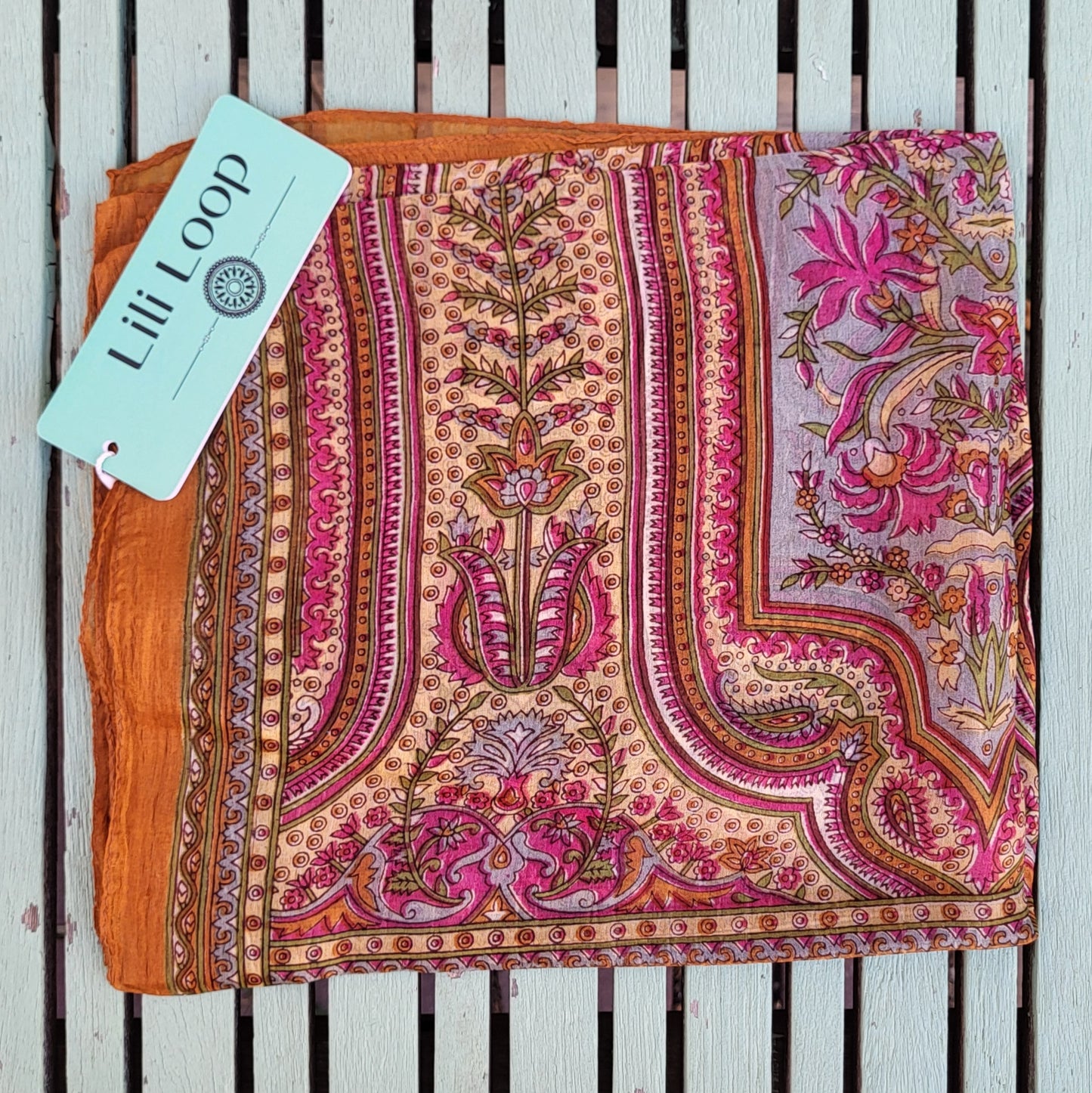 Zijden sjaal "Cognac"