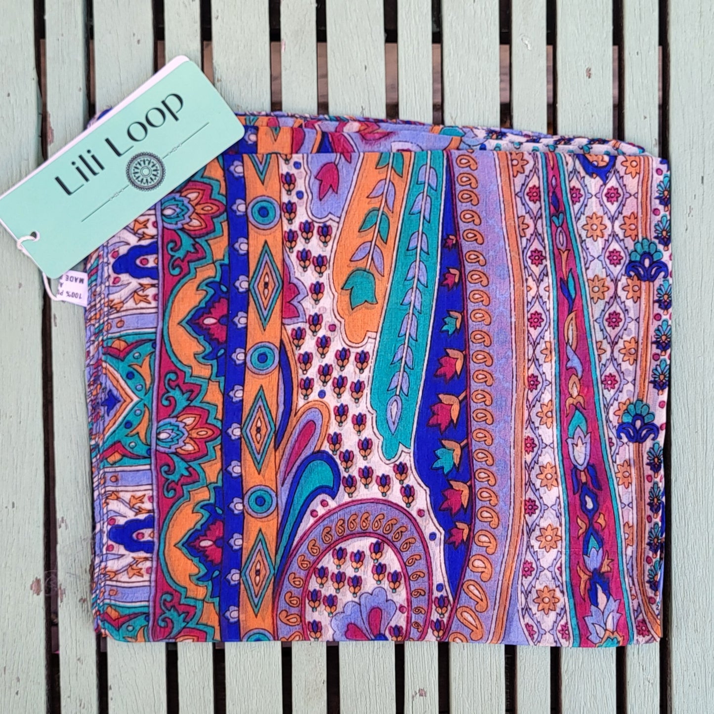 Zijden sjaal "Donkerblauw"