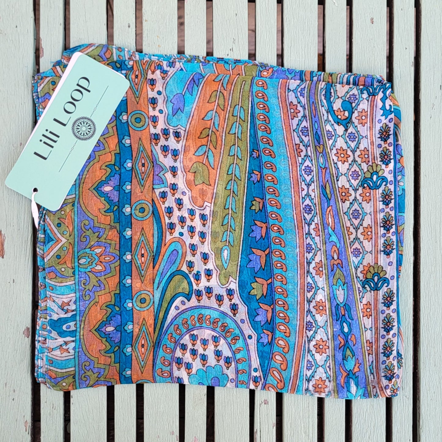 Zijden sjaal "Blauw"