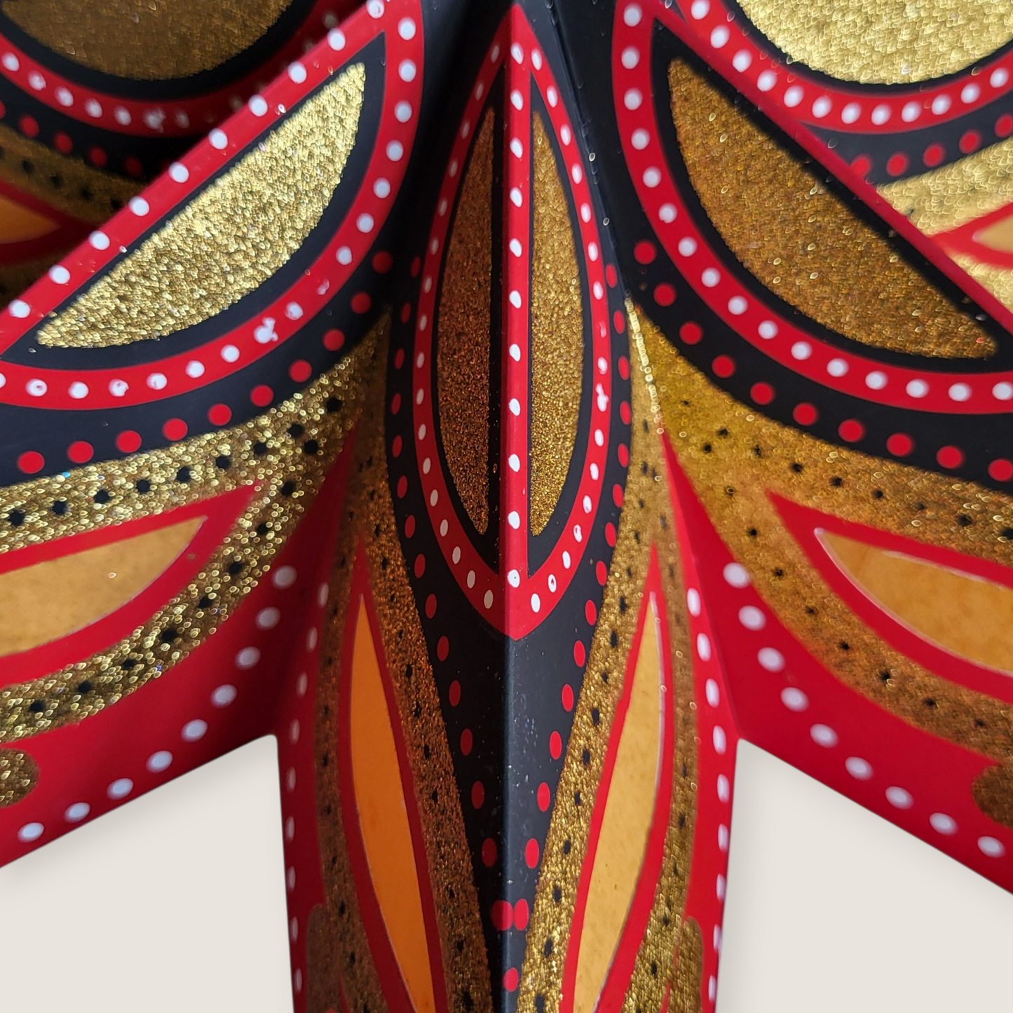 Papieren Ster Rood/goud