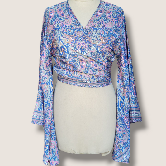 Wrap Top "Blauw"