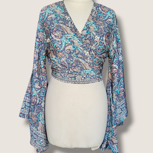 Wrap Top "Donkerblauw"