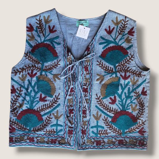 Suzani Mouwloos Jack "Blauw" / Size Medium/Large