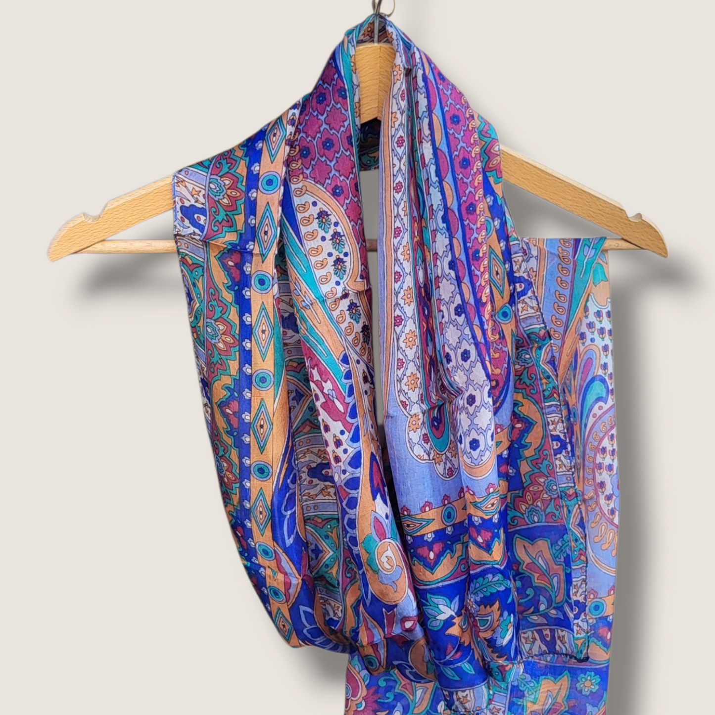 Zijden sjaal "Donkerblauw"