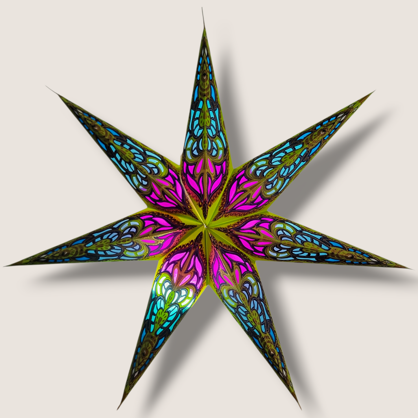 Papieren Ster Licht groen