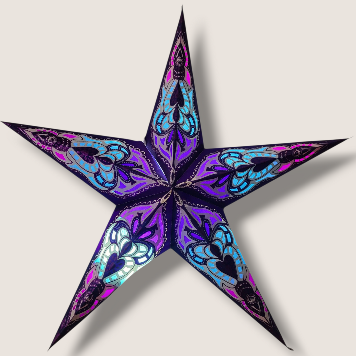 Papieren Ster Paars