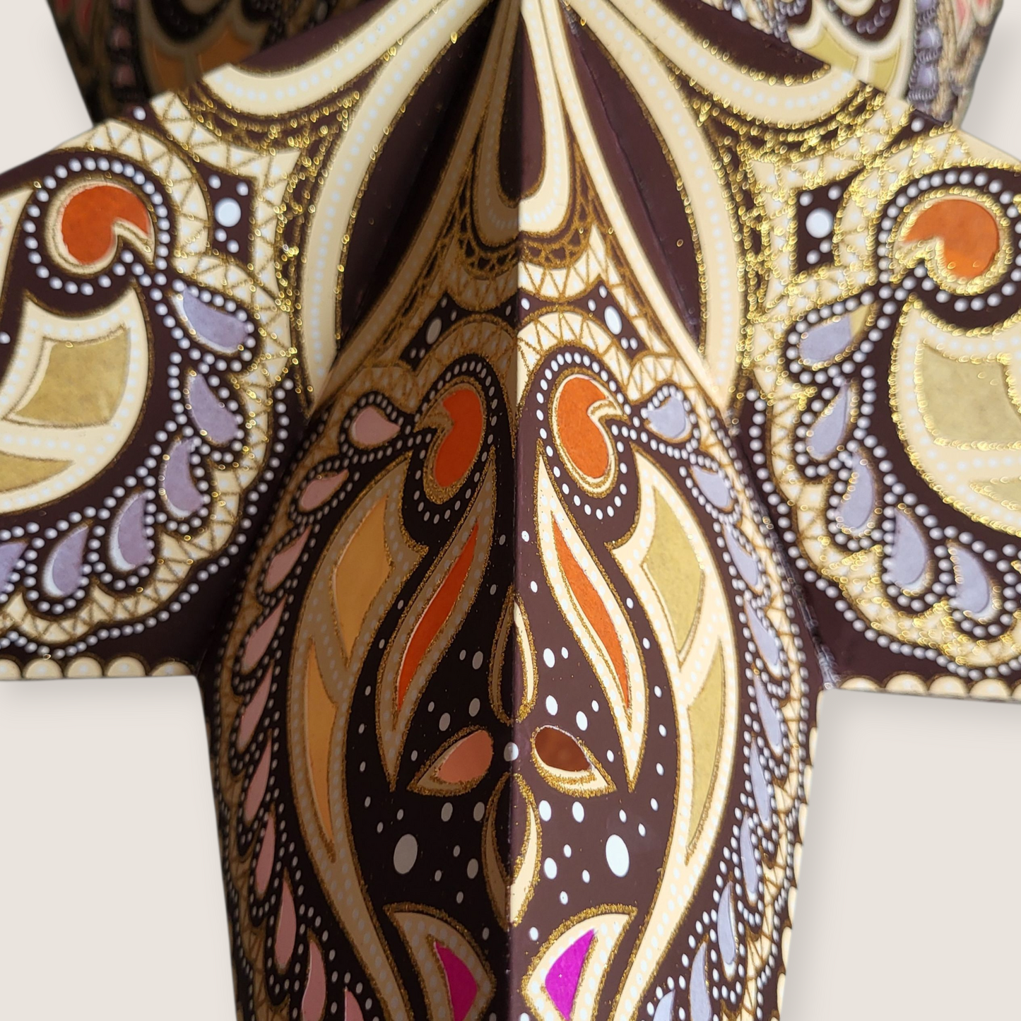 Papieren Ster Bruin/oranje