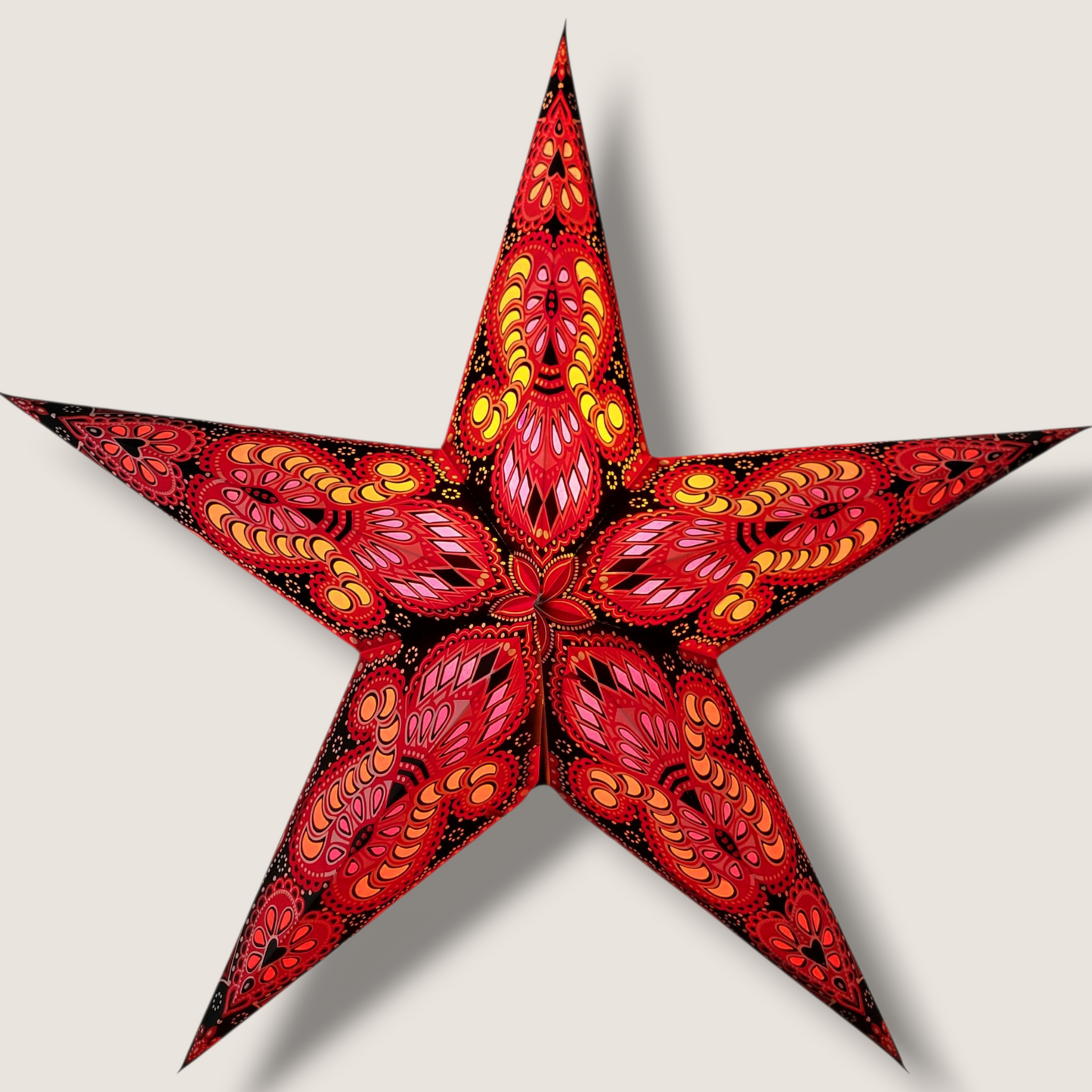 Papieren Ster Rood/roze