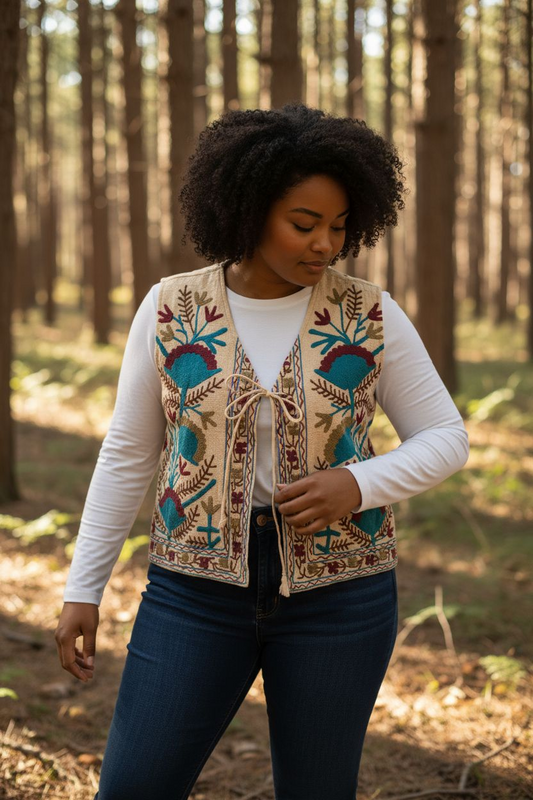 Suzani Mouwloos Jack "Zand" / Size Medium/Large