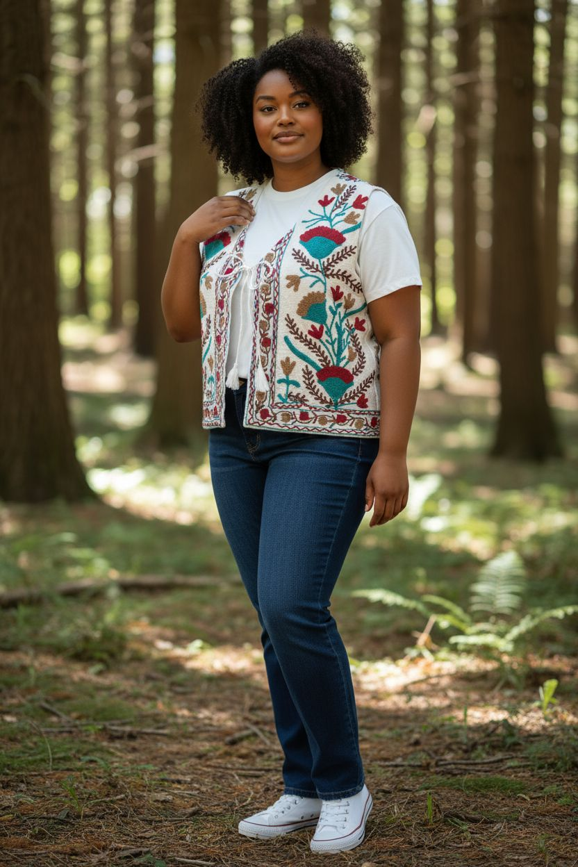 Suzani Mouwloos Jack "Wit" / Size Medium/Large