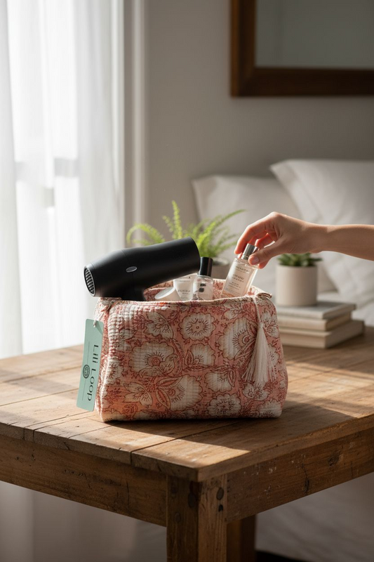 Make-up/Luier tas "Zalmroze"