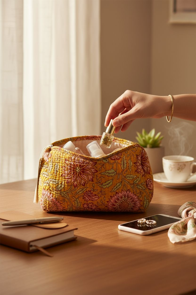 Make-up/Luier tas "Geel"