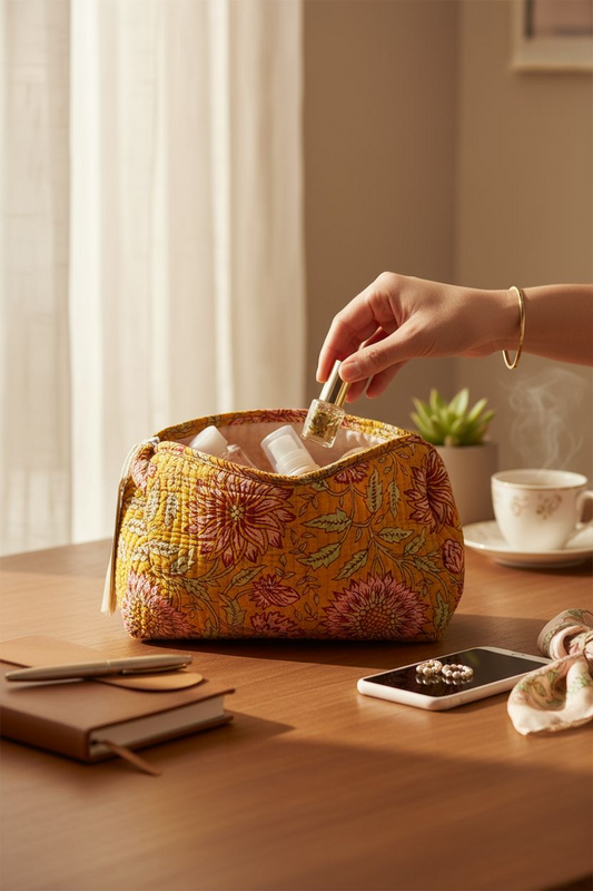 Make-up/Luier tas "Geel"