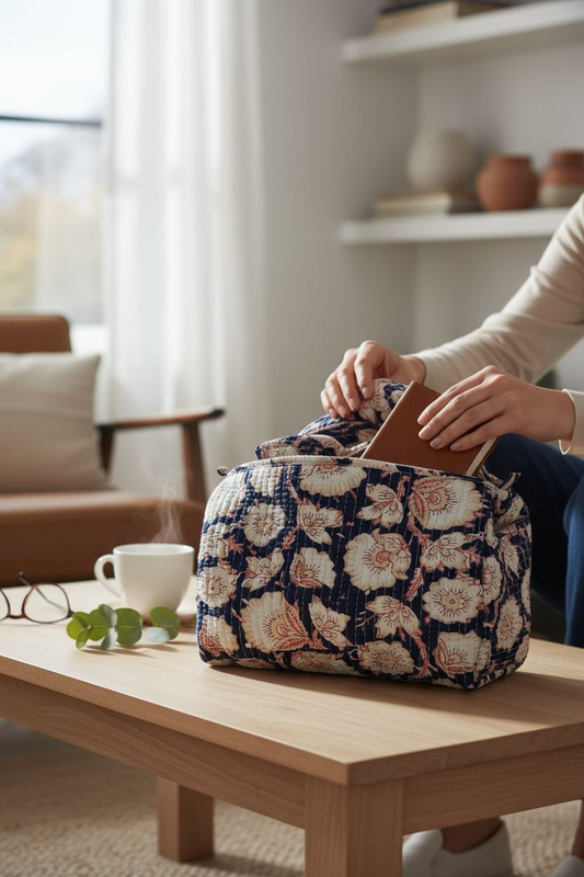 Make-up/Luier tas "Donkerblauw"