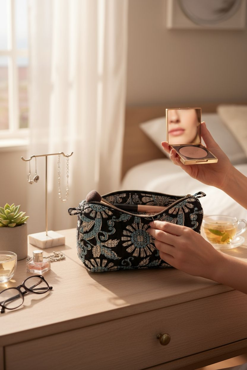 Make-up/Luier tas "Zwart"