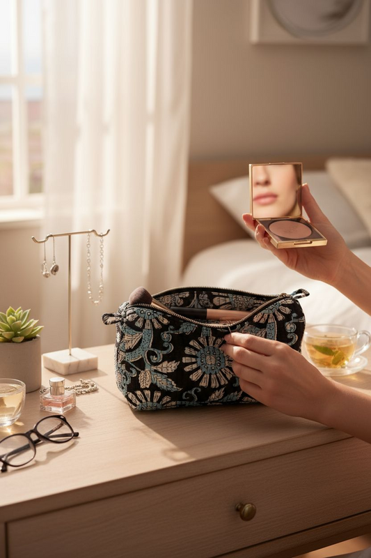 Make-up/Luier tas "Zwart"