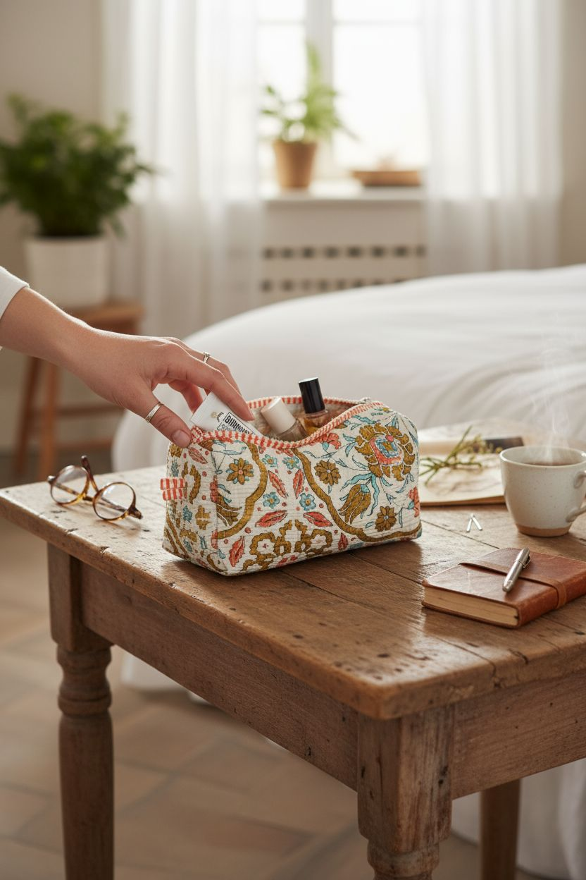 Make-up/Luier tas "Wit"