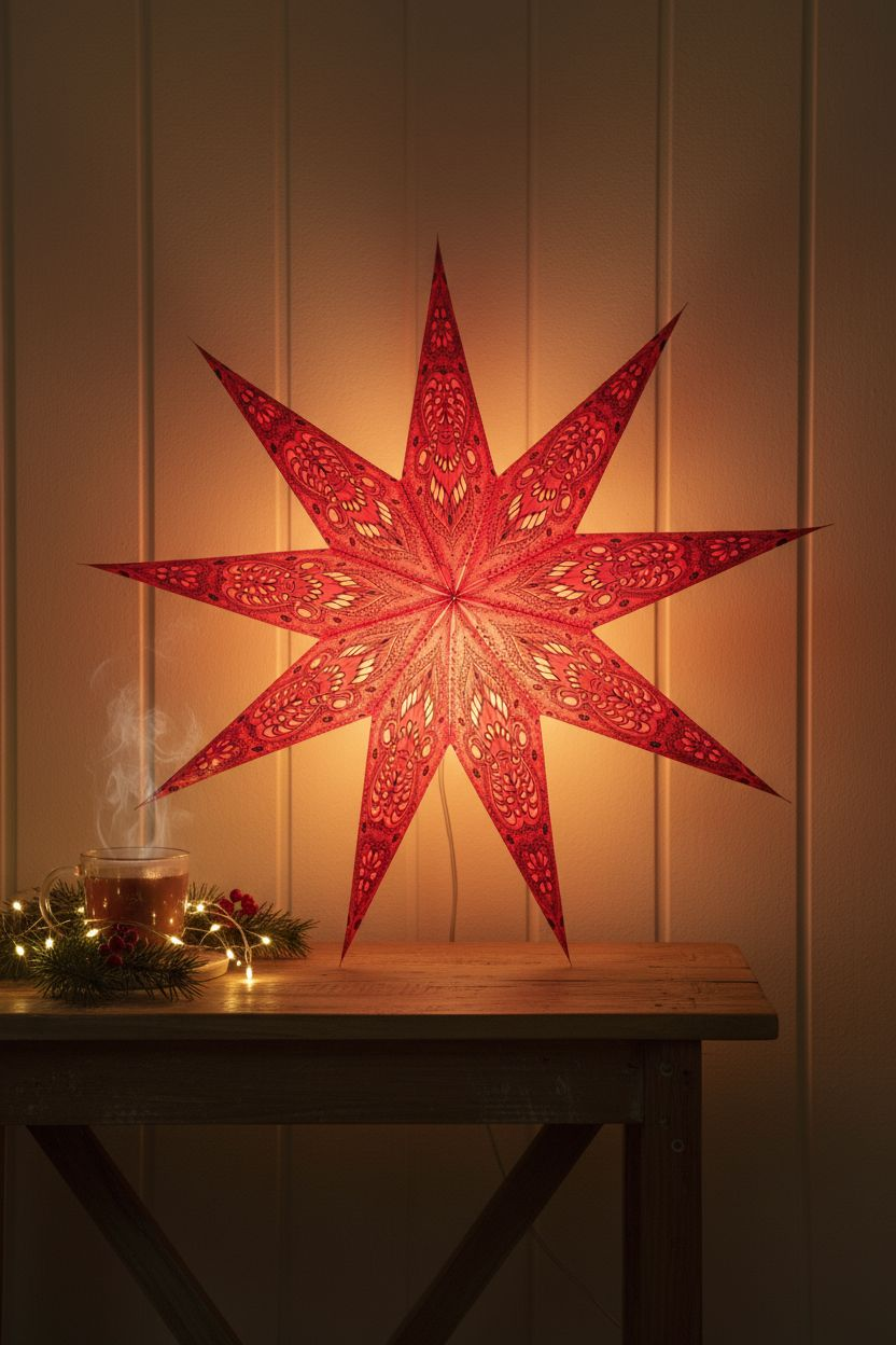 Papieren Ster Rood