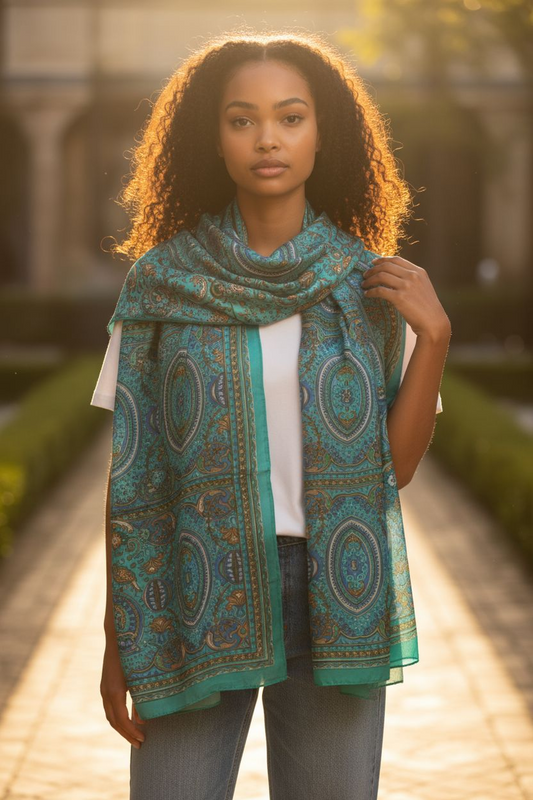 Zijden sjaal "Groen"