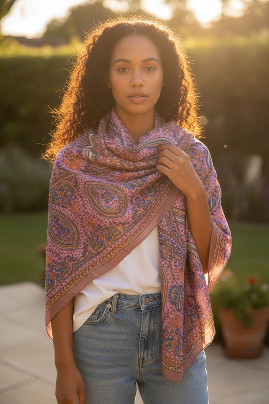 Zijden sjaal "Bruin"