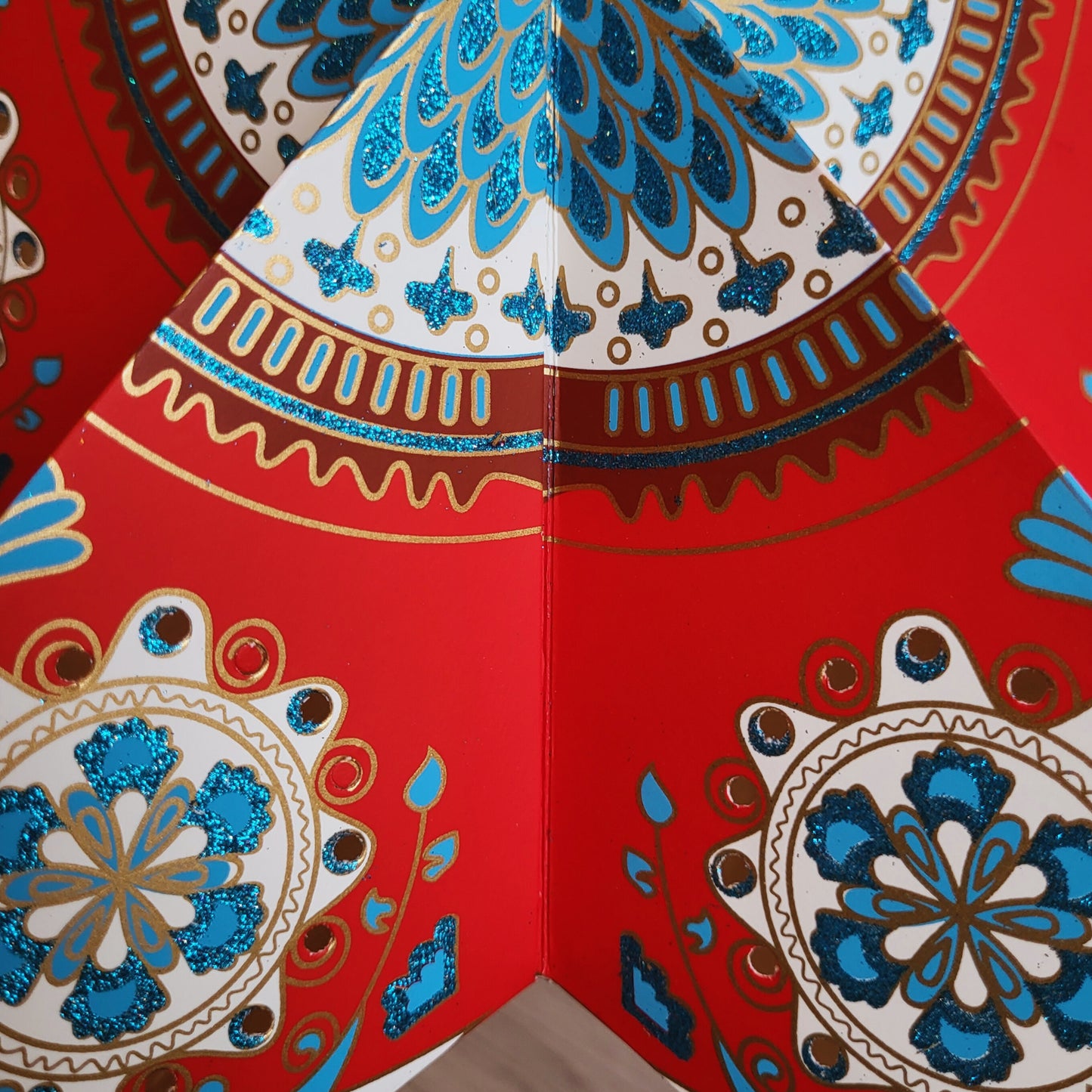 Papieren Ster Rood/blauw