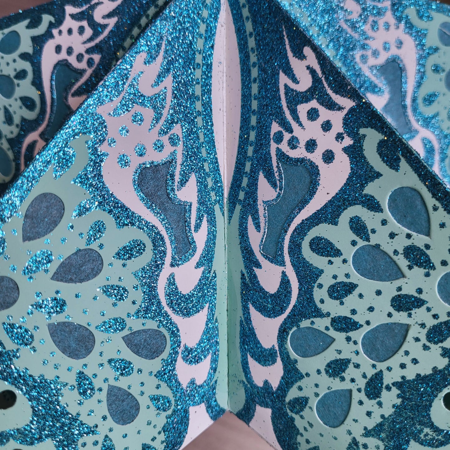 Papieren Ster Blauw druppel